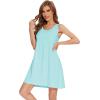 imageWiWi Viscose from Bamboo Tank Nightgown for Women Scoop Neck Sleeveless Sleep Shirts Pajamas Gowns SXXLAqua