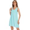 imageWiWi Viscose from Bamboo Tank Nightgown for Women Scoop Neck Sleeveless Sleep Shirts Pajamas Gowns SXXLAqua