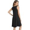 imageWiWi Viscose from Bamboo Tank Nightgown for Women Scoop Neck Sleeveless Sleep Shirts Pajamas Gowns SXXLBlack