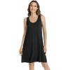 imageWiWi Viscose from Bamboo Tank Nightgown for Women Scoop Neck Sleeveless Sleep Shirts Pajamas Gowns SXXLBlack
