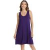 imageWiWi Viscose from Bamboo Tank Nightgown for Women Scoop Neck Sleeveless Sleep Shirts Pajamas Gowns SXXLDark Purple