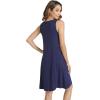 imageWiWi Viscose from Bamboo Tank Nightgown for Women Scoop Neck Sleeveless Sleep Shirts Pajamas Gowns SXXLNavy