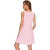 imageWiWi Viscose from Bamboo Tank Nightgown for Women Scoop Neck Sleeveless Sleep Shirts Pajamas Gowns SXXLPink