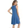 imageWiWi Viscose from Bamboo Tank Nightgown for Women Scoop Neck Sleeveless Sleep Shirts Pajamas Gowns SXXLPrussian Blue