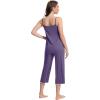 imageWiWi Womens Cami Pajama Sets 2 Piece Camisole Top Capri Pants Sleepwear Soft Lingerie Bamboo Viscose PJs SXXLBlavender