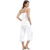 imageWiWi Womens Cami Pajama Sets 2 Piece Camisole Top Capri Pants Sleepwear Soft Lingerie Bamboo Viscose PJs SXXLBwhite Stars
