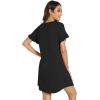 imageWiWi Womens Nightgowns Soft Nightgown Sleepwear Summer Viscose from Bamboo Nightshirt Pajama Night Shirts SXXLBlack