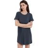 imageWiWi Womens Nightgowns Soft Nightgown Sleepwear Summer Viscose from Bamboo Nightshirt Pajama Night Shirts SXXLMidnight Blue