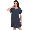 imageWiWi Womens Nightgowns Soft Nightgown Sleepwear Summer Viscose from Bamboo Nightshirt Pajama Night Shirts SXXLMidnight Blue
