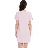 imageWiWi Womens Nightgowns Soft Nightgown Sleepwear Summer Viscose from Bamboo Nightshirt Pajama Night Shirts SXXLPink
