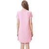 imageWiWi Womens Short Sleeve Nightgown Scoop Neck Sleepwear Soft Sleepshirts Sleep Dress Casual Pajama Gowns SXXLPink