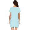 imageWiWi Womens Viscose from Bamboo Nightgowns Soft Short Sleeve Sleep Shirt Lightweight Cool Nightshirt Pajama Dress SXXLBaqua