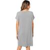 imageWiWi Womens Viscose from Bamboo Nightgowns Soft Short Sleeve Sleep Shirt Lightweight Cool Nightshirt Pajama Dress SXXLBheather Grey