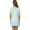 imageWiWi Womens Viscose from Bamboo Nightgowns Soft Short Sleeve Sleep Shirts Tunic Tops for Leggings Plus Size Sleepwear S4XAqua