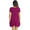 imageWiWi Womens Viscose from Bamboo Nightgowns Soft Short Sleeve Sleep Shirts Tunic Tops for Leggings Plus Size Sleepwear S4XDark Reddish Purple