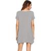 imageWiWi Womens Viscose from Bamboo Nightgowns Soft Short Sleeve Sleep Shirts Tunic Tops for Leggings Plus Size Sleepwear S4XHeather Grey