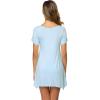 imageWiWi Womens Viscose from Bamboo Nightgowns Soft Short Sleeve Sleep Shirts Tunic Tops for Leggings Plus Size Sleepwear S4XPale Blue