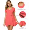imageWiWi Womens Viscose from Bamboo Nightgowns Soft Short Sleeve Sleep Shirts Tunic Tops for Leggings Plus Size Sleepwear S4XPeach
