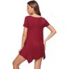 imageWiWi Womens Viscose from Bamboo Nightgowns Soft Short Sleeve Sleep Shirts Tunic Tops for Leggings Plus Size Sleepwear S4XWine
