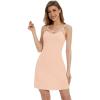 imageWiWi Bamboo Viscose Slip Nightgowns for Women Sexy Chemises Nightshirt Full Slips Spaghetti Strap Sleep Dress SXXLBeige