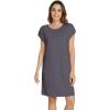 imageWiWi Nightgowns for Women Viscose from Bamboo Soft Nightgown Ladies Sleep Gowns SXXLDark Grey