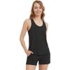 imageWiWi Pajamas Set for Women Filament Viscose from Bamboo Tank Top and Shorts Racerback Sleepwear Sleeveless Pjs SXXLBlack