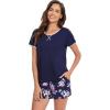 B-dark Navy/Purple Floral