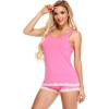 imageWiWi Pajamas for Women Soft Sleeveless Top with Shorts Pajama Sets 2 PieceViscooes from Bamnoo S4XAraspberry Pink