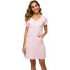 imageWiWi Soft Nightgown for Women Short Sleeve Sleep Shirts Plus Size Ladies Sleepwear Pajamas S4XPink