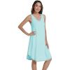 imageWiWi Tank Nightgown for Women Soft Comfy Sleeveless Sleep Gowns Viscose from Bamboo Pajama Sleepwear SXXLAaqua