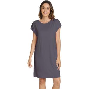 imageWiWi Nightgowns for Women Viscose from Bamboo Soft Nightgown Ladies Sleep Gowns SXXLDark Grey