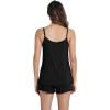 imageWiWi Lingerie Pajamas for Women Sexy Sleeveless Tops with Shorts Sets Viscose from Bamboo Cami Sleepwear Pjs SXXLBlack