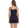 imageWiWi Lingerie Pajamas for Women Sexy Sleeveless Tops with Shorts Sets Viscose from Bamboo Cami Sleepwear Pjs SXXLNavyWhite Dots