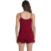 imageWiWi Lingerie Pajamas for Women Sexy Sleeveless Tops with Shorts Sets Viscose from Bamboo Cami Sleepwear Pjs SXXLWine