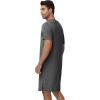imageWiWi Mens Nightshirt ShortSleeve Nightgown Viscose from Bamboo Soft Loose VNeck Sleepwear Nightwear Sleepshirt Gowns SXXLCharcoal Heather