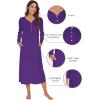 imageWiWi Nightgowns for Women Soft Sleepwear Long Sleeve Nightshirts Pajamas Gown Viscose from Bamboo Pjs SXXLLilac