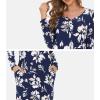imageWiWi Nightgowns for Women Soft Sleepwear Long Sleeve Nightshirts Pajamas Gown Viscose from Bamboo Pjs SXXLNavy Floral