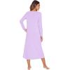 imageWiWi Nightgowns for Women Soft Sleepwear Long Sleeve Nightshirts Pajamas Gown Viscose from Bamboo Pjs SXXLTaro Purple