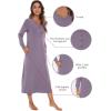 imageWiWi Nightgowns for Women Soft Sleepwear Long Sleeve Nightshirts Pajamas Gown Viscose from Bamboo Pjs SXXLViolet