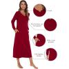 imageWiWi Nightgowns for Women Soft Sleepwear Long Sleeve Nightshirts Pajamas Gown Viscose from Bamboo Pjs SXXLWine Red