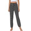 imageWiWi Pajama Pants for Women Lounge Joggers Yoga Viscose from Bamboo Bottoms Plus Size Pajamas Pant Sweatpants S4XBlack White Stripe