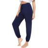 imageWiWi Pajama Pants for Women Lounge Joggers Yoga Viscose from Bamboo Bottoms Plus Size Pajamas Pant Sweatpants S4XNavy