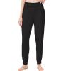 imageWiWi Pajama Pants for Women Soft Lounge Joggers Pockets Comfy Sleep Bottoms Viscose from Bamboo Pjs Jogger SXXLBlack