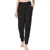imageWiWi Pajama Pants for Women Soft Lounge Joggers Pockets Comfy Sleep Bottoms Viscose from Bamboo Pjs Jogger SXXLBlack