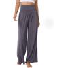 imageWiWi Pajama Pants for Women Soft Wide Leg Palazzo Lounge Sweatpants Loose Yoga BottomsViscose from Bamboo SXXLAdark Grey