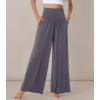 imageWiWi Pajama Pants for Women Soft Wide Leg Palazzo Lounge Sweatpants Loose Yoga BottomsViscose from Bamboo SXXLAdark Grey