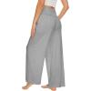 imageWiWi Pajama Pants for Women Soft Wide Leg Palazzo Lounge Sweatpants Loose Yoga BottomsViscose from Bamboo SXXLAheather Grey