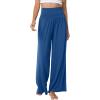 imageWiWi Pajama Pants for Women Soft Wide Leg Palazzo Lounge Sweatpants Loose Yoga BottomsViscose from Bamboo SXXLAprussian Blue