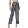 imageWiWi Pajama Pants for Women Viscose from Bamboo Soft Wide Leg Sweatpants Drawstring Bottoms Sleep Pj Pant SXXLAblack Heather Grey Stripe