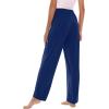imageWiWi Pajama Pants for Women Viscose from Bamboo Soft Wide Leg Sweatpants Drawstring Bottoms Sleep Pj Pant SXXLAblue Depth